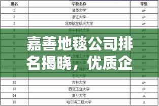 嘉善地毯公司排名揭曉，優(yōu)質(zhì)企業(yè)榜單不容錯過！