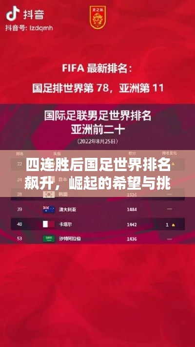 四連勝后國足世界排名飆升，崛起的希望與挑戰(zhàn)并存