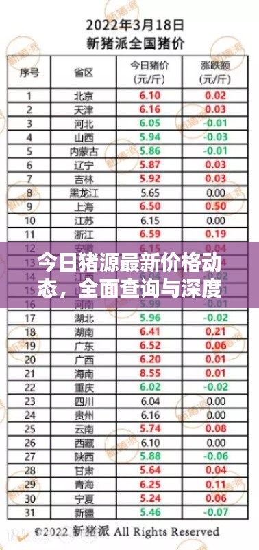 今日豬源最新價格動態(tài)，全面查詢與深度分析